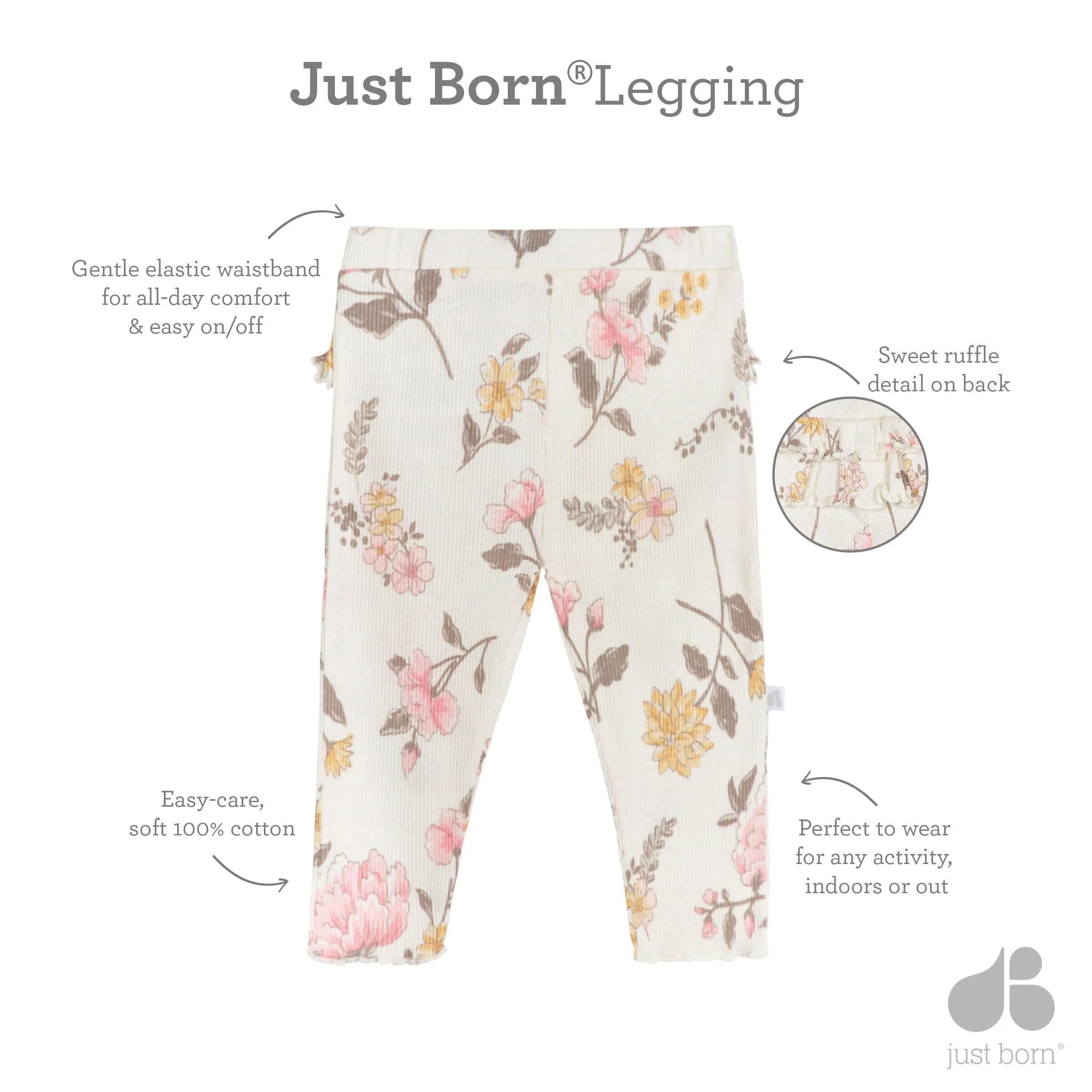 2-Pack Baby Girls Vintage Floral Pants