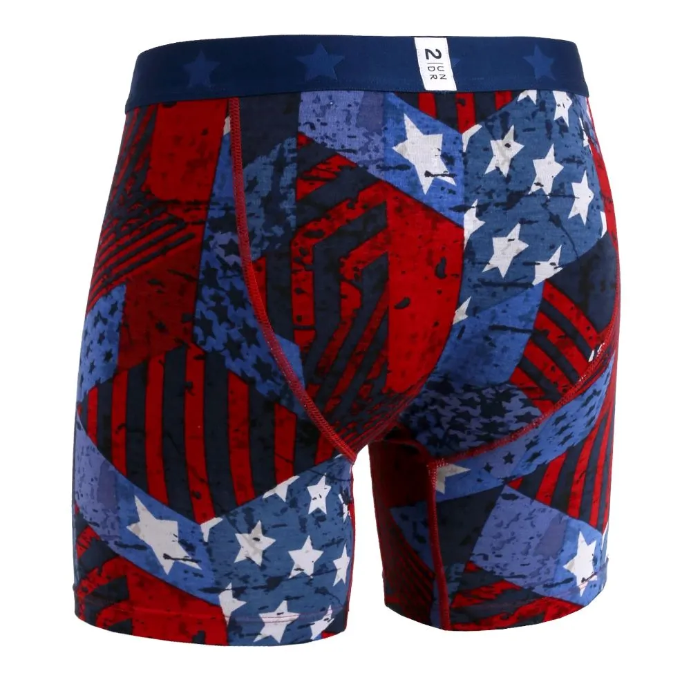 '2UNDR' Men's Swing Shift 6" Boxer Brief - Freedom