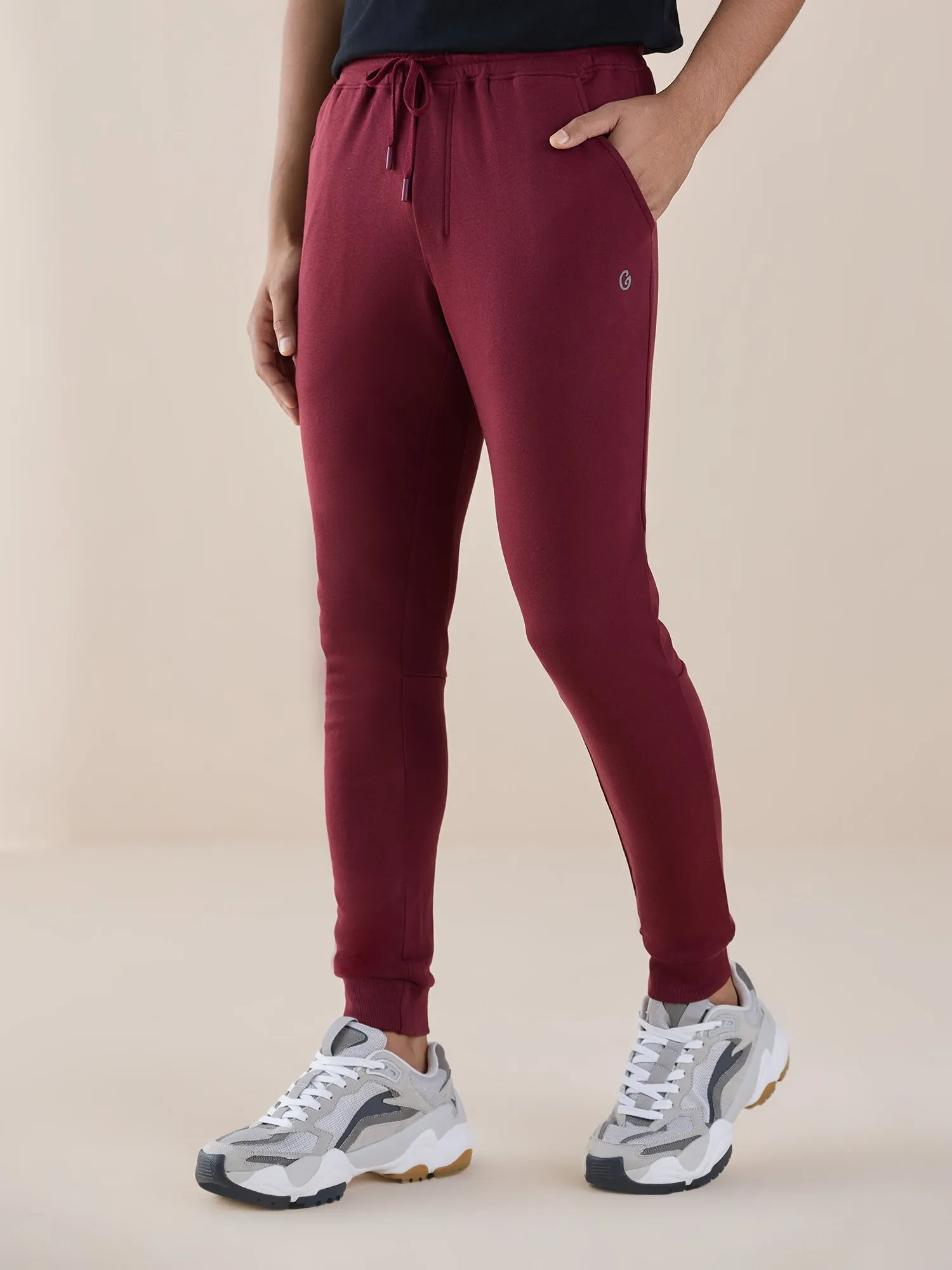 Anti Stain & Anti Odor Joggers with SAC Tech & Smart Pocket - Burgundy