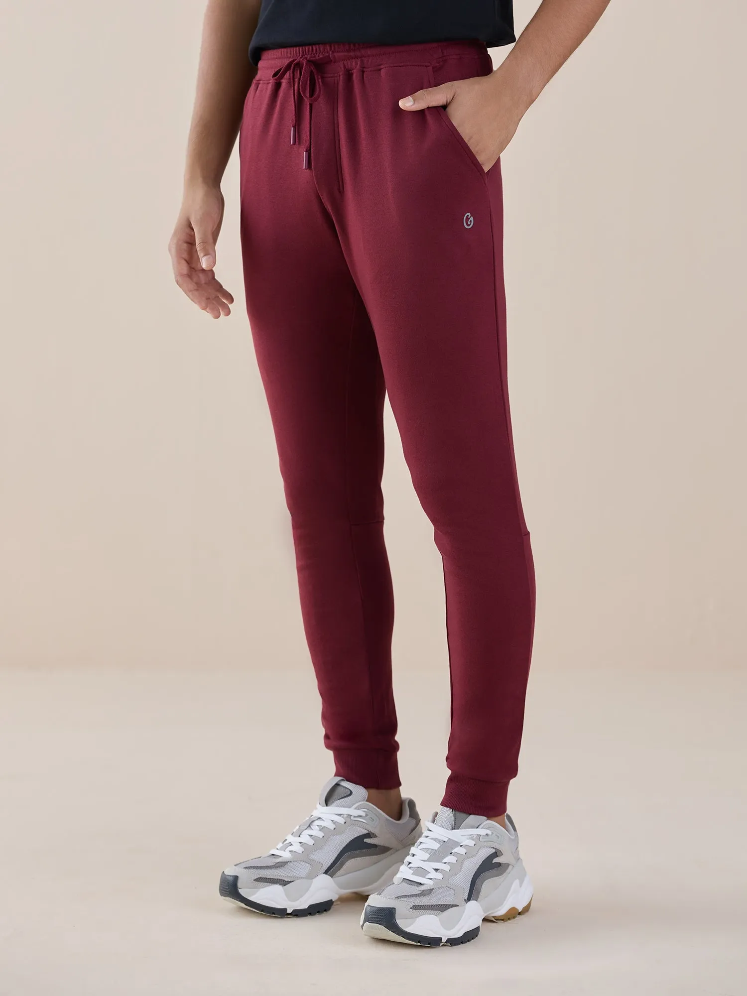 Anti Stain & Anti Odor Joggers with SAC Tech & Smart Pocket - Burgundy