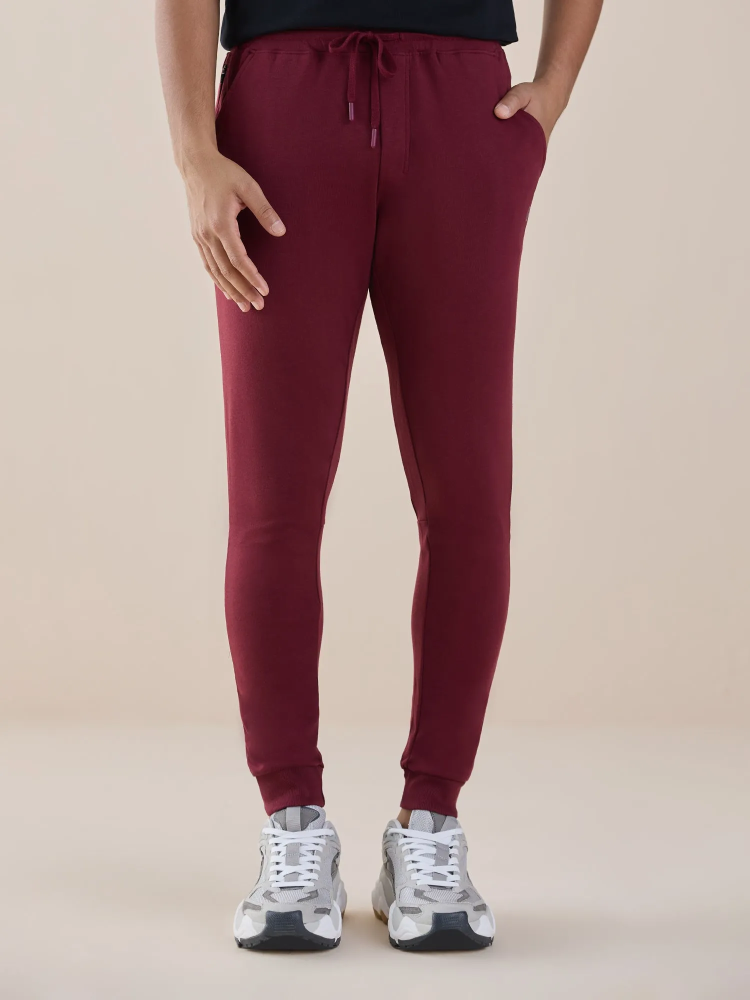 Anti Stain & Anti Odor Joggers with SAC Tech & Smart Pocket - Burgundy