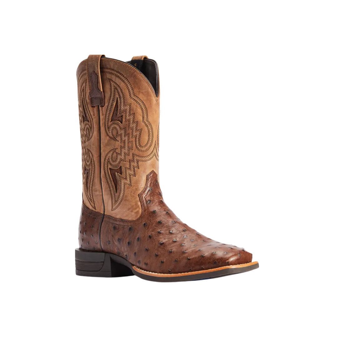 Ariat Men's Dark Tabac Full Quill Ostrich Dagger Boot