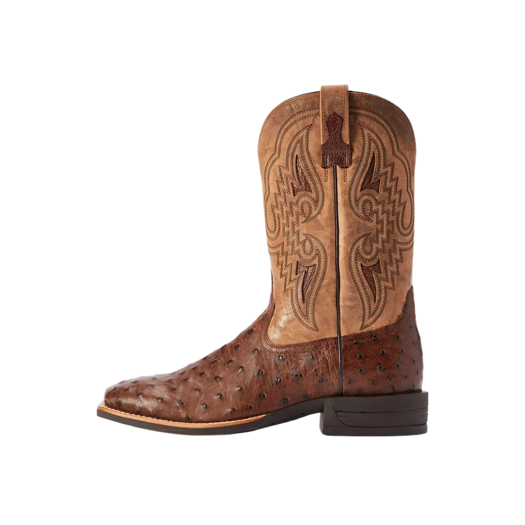 Ariat Men's Dark Tabac Full Quill Ostrich Dagger Boot