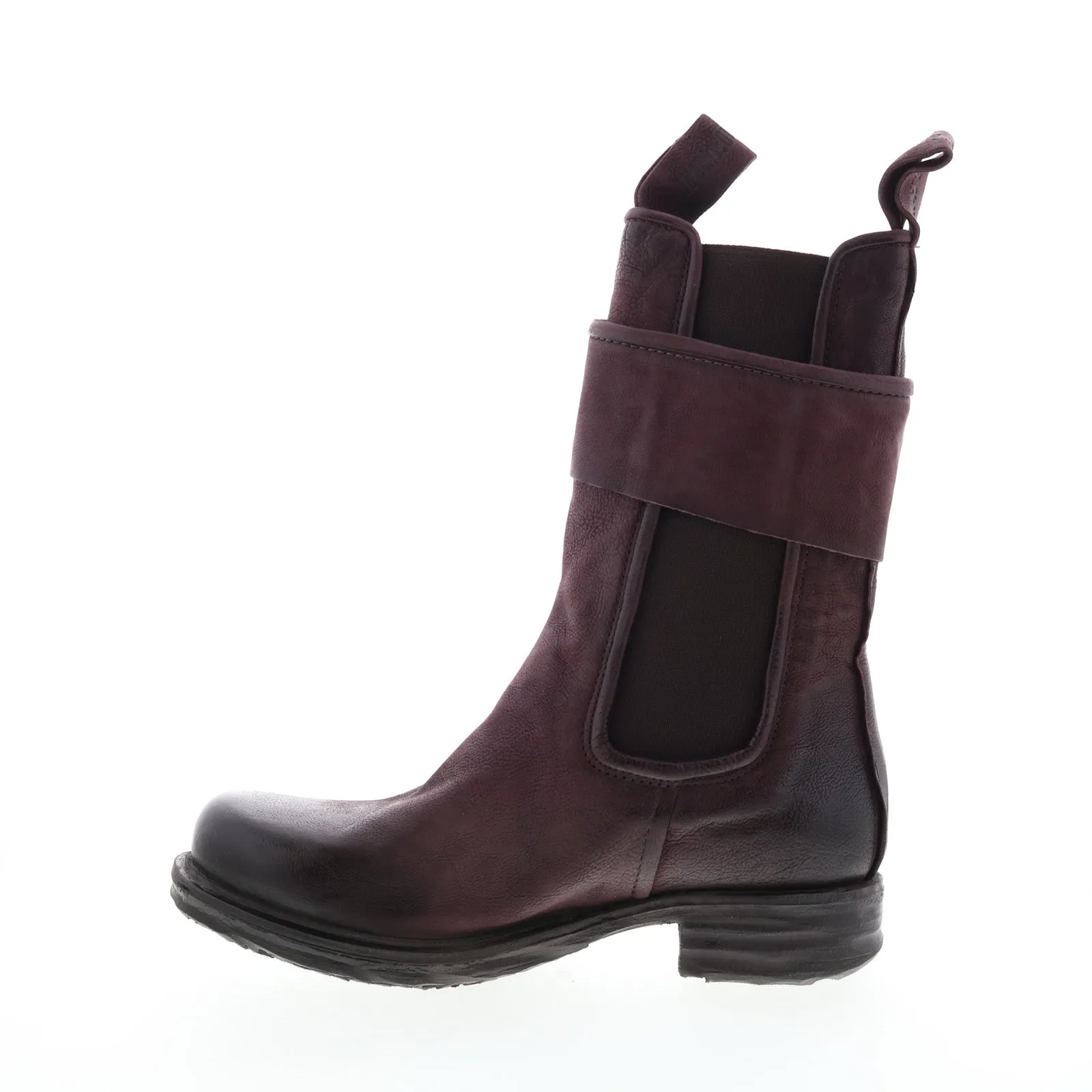 A.S.98 Sikes A50216-102 Womens Burgundy Leather Slip On Chelsea Boots