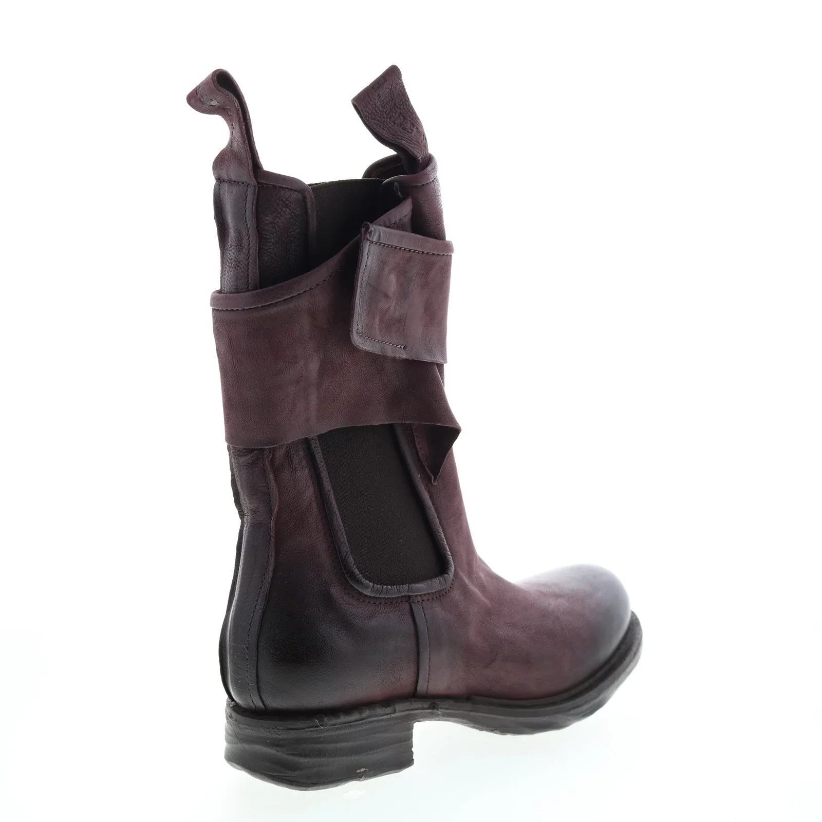 A.S.98 Sikes A50216-102 Womens Burgundy Leather Slip On Chelsea Boots