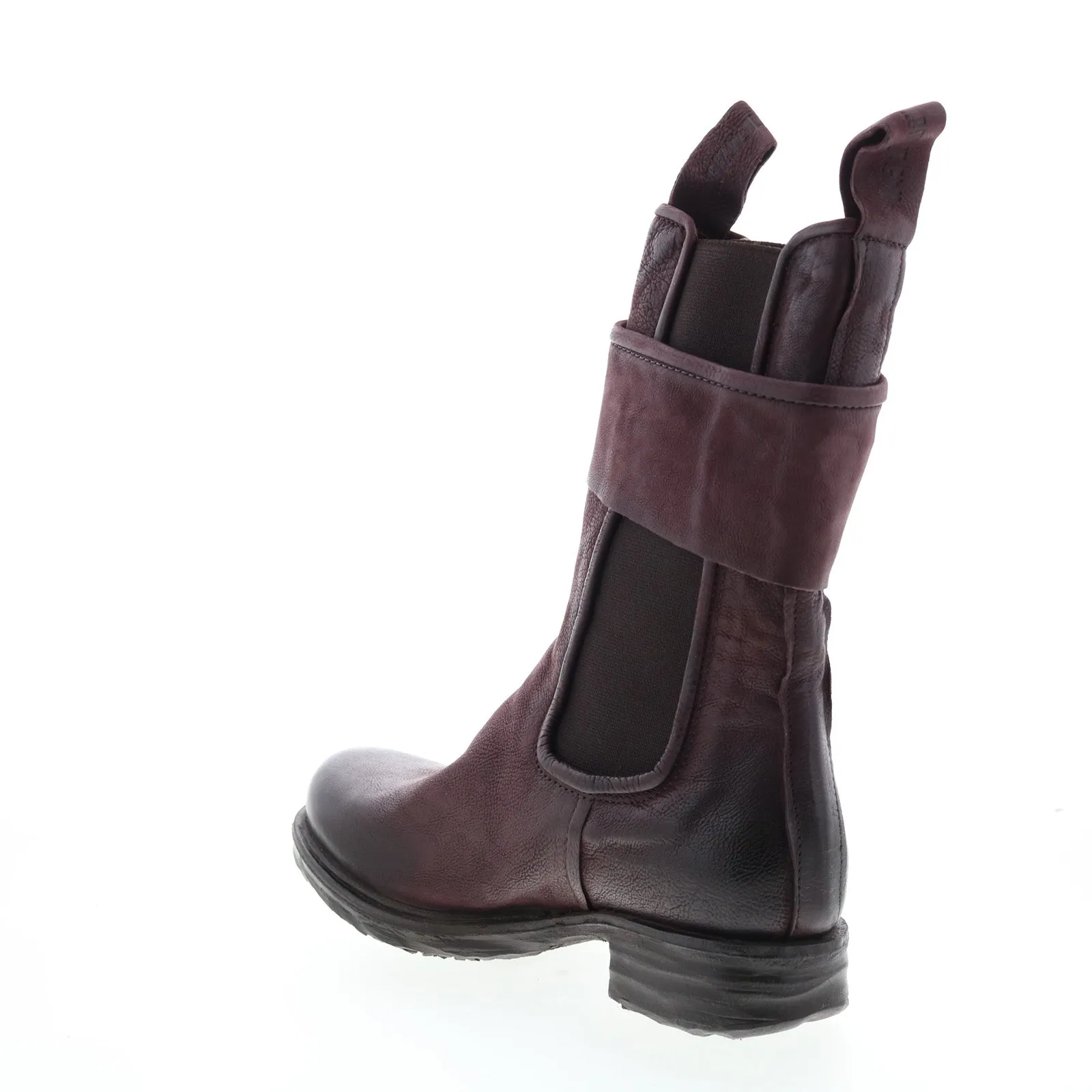 A.S.98 Sikes A50216-102 Womens Burgundy Leather Slip On Chelsea Boots