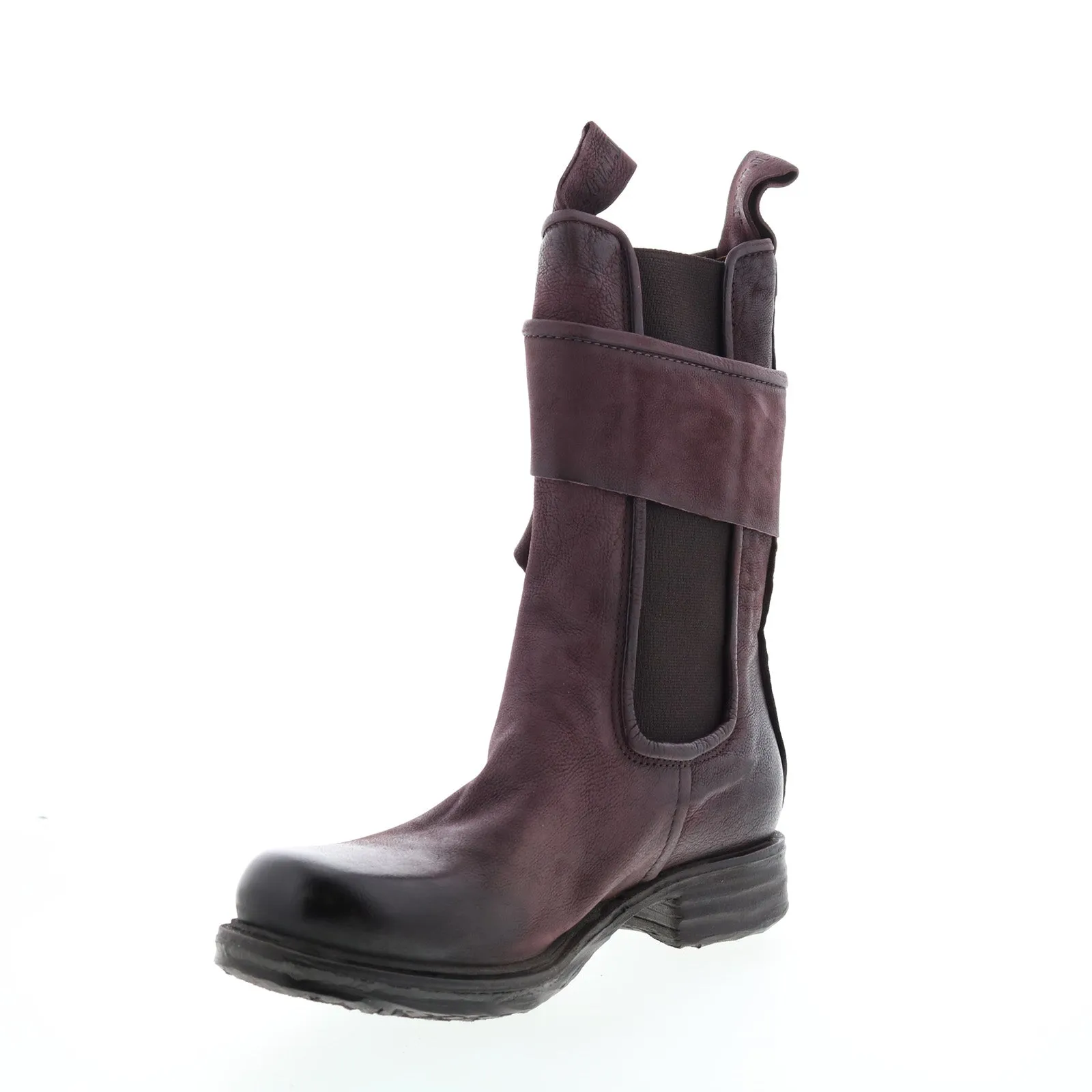 A.S.98 Sikes A50216-102 Womens Burgundy Leather Slip On Chelsea Boots