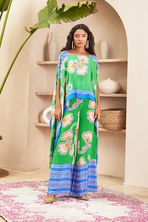 Aster Green Kaftan Top Set