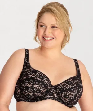 Ava & Audrey Alice All Lace Full Cup Underwired Bra - Black