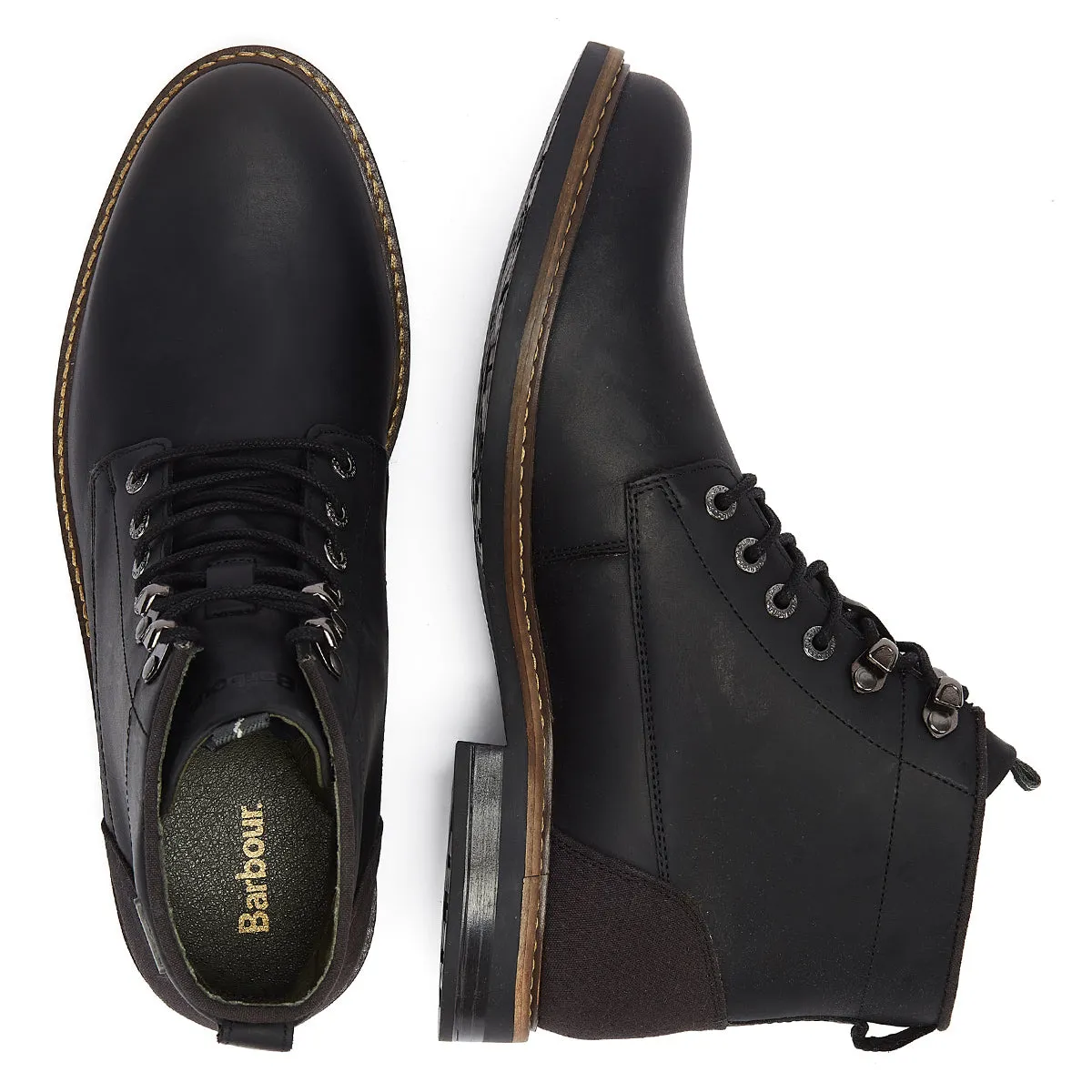 Barbour Deckham Mens Black Boots