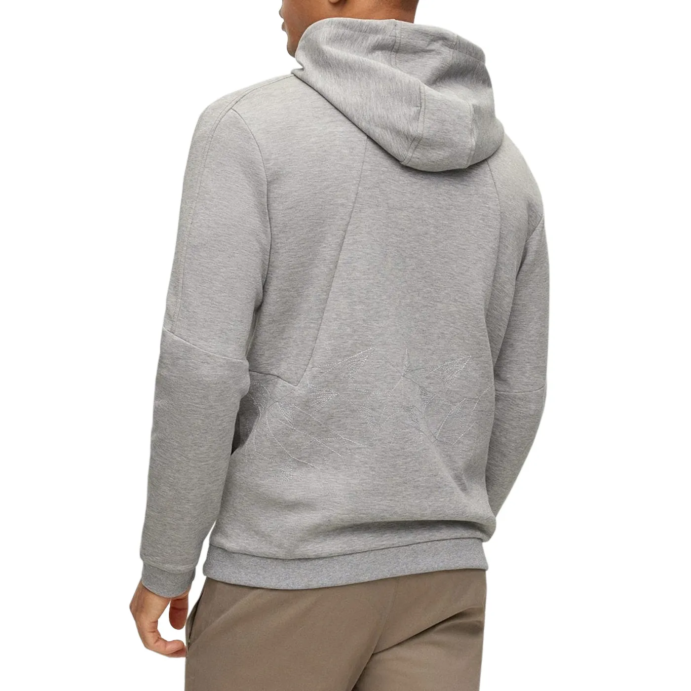 BOSS Saggy 2 Full Zip Grid Hoodie - Light/Pastel Grey