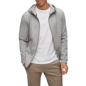 BOSS Saggy 2 Full Zip Grid Hoodie - Light/Pastel Grey