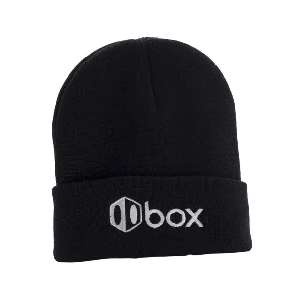 Box Beanie knit cap OSFM black