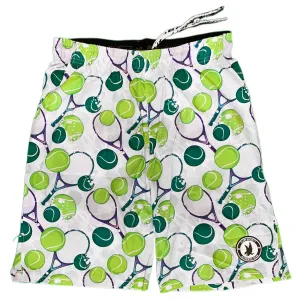 Boys Tennis Flow Print Short White