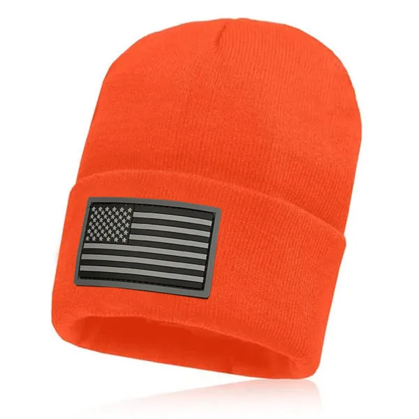 Classic Beanie | Orange Blackout American Flag