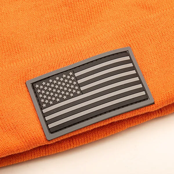 Classic Beanie | Orange Blackout American Flag