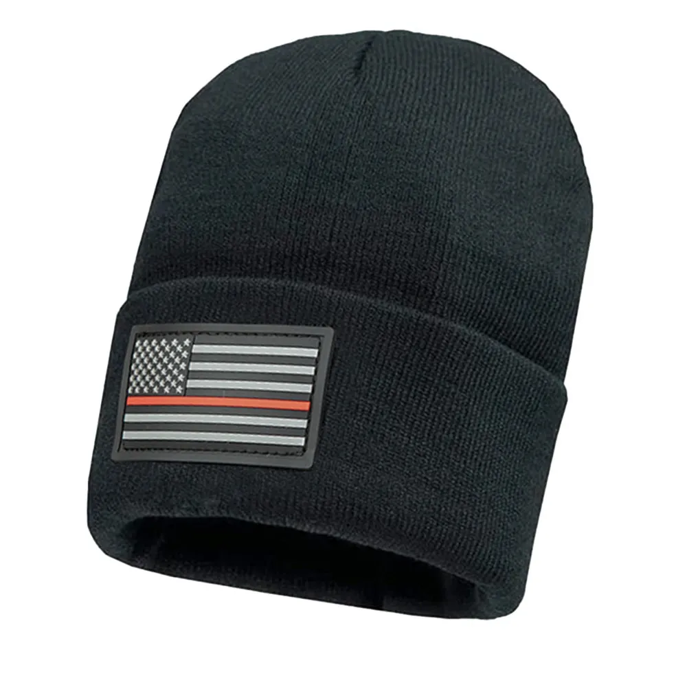 Classic Beanie | Thin Red Line | Black