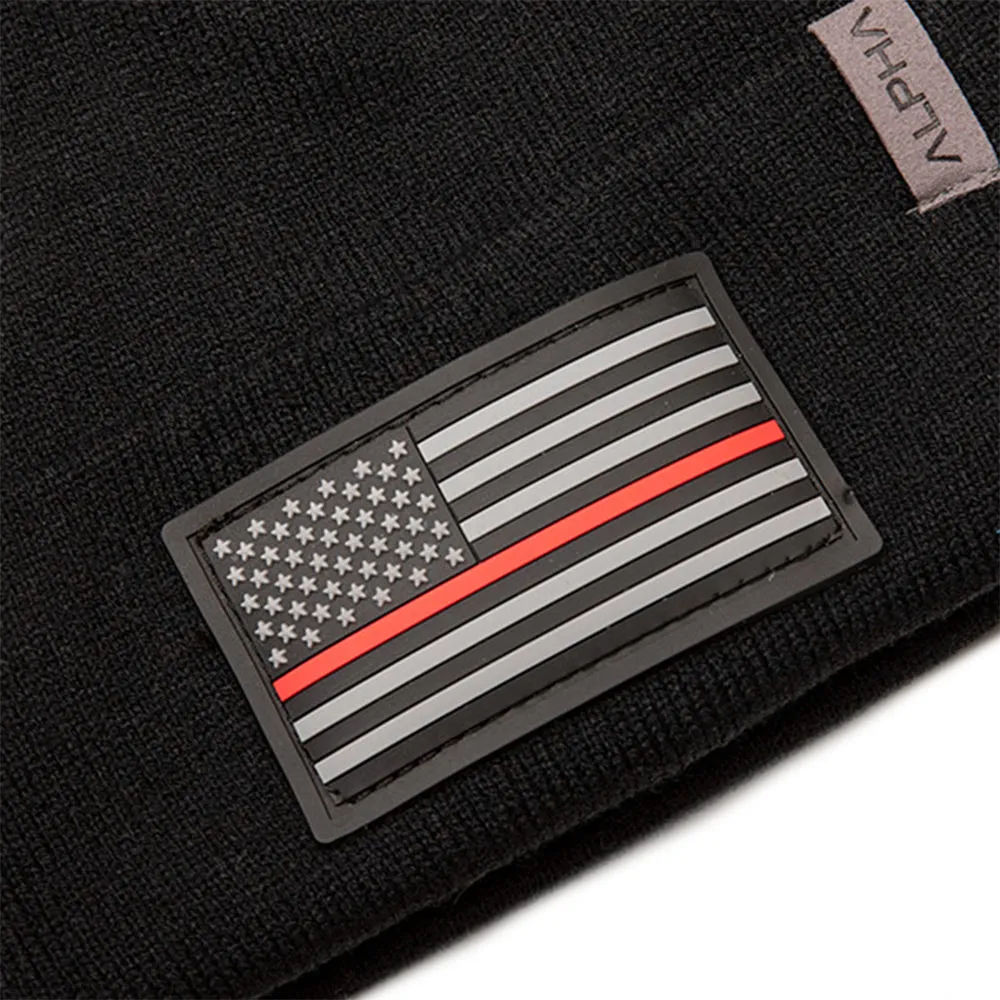 Classic Beanie | Thin Red Line | Black