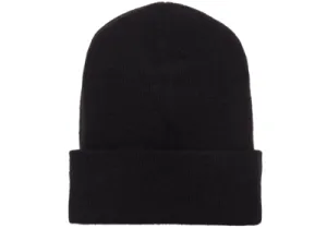 Classic Cuffed Knit Beanie - Black