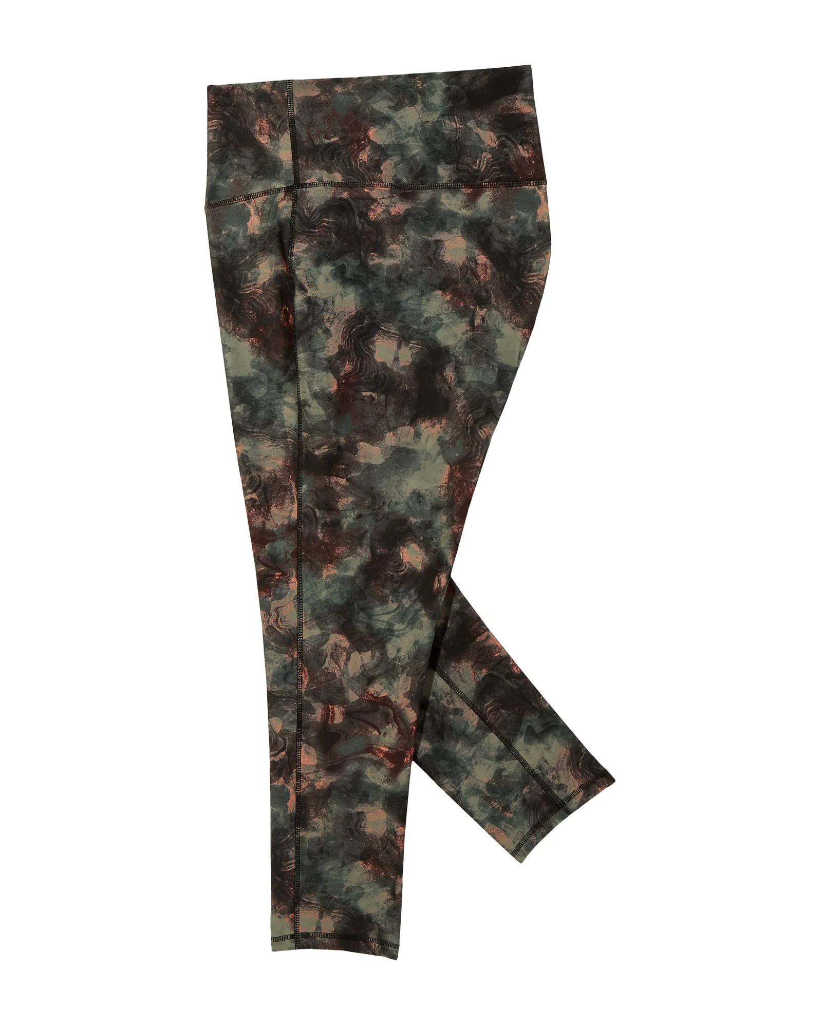 Delfina 7/8th Tights | Olive Green / Pink