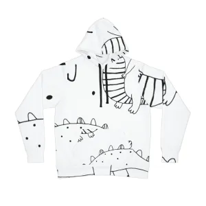 Doodle Dinosours - Inovax Athletic Hoodie