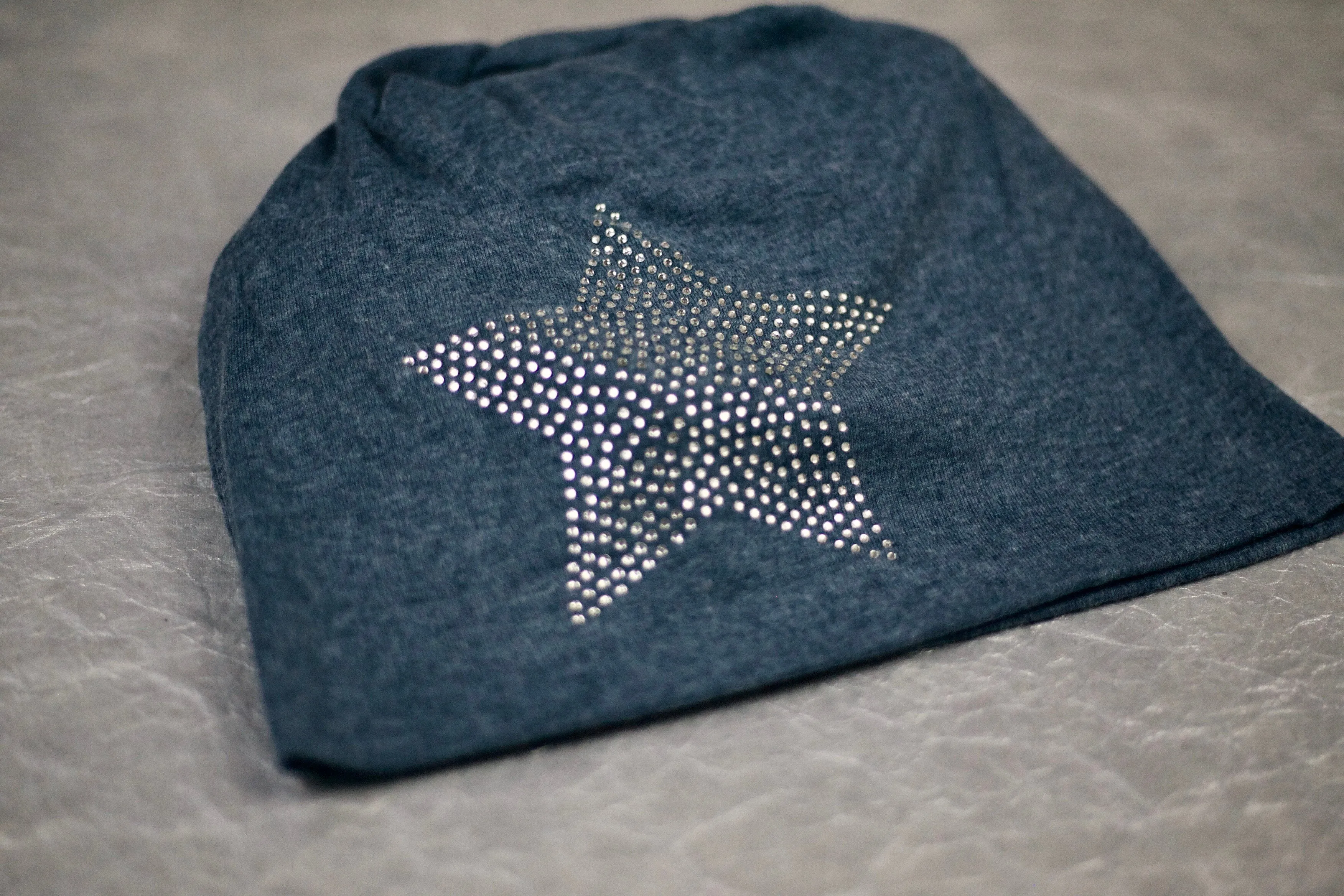 Glitz Star Jersey Beanie - Blue