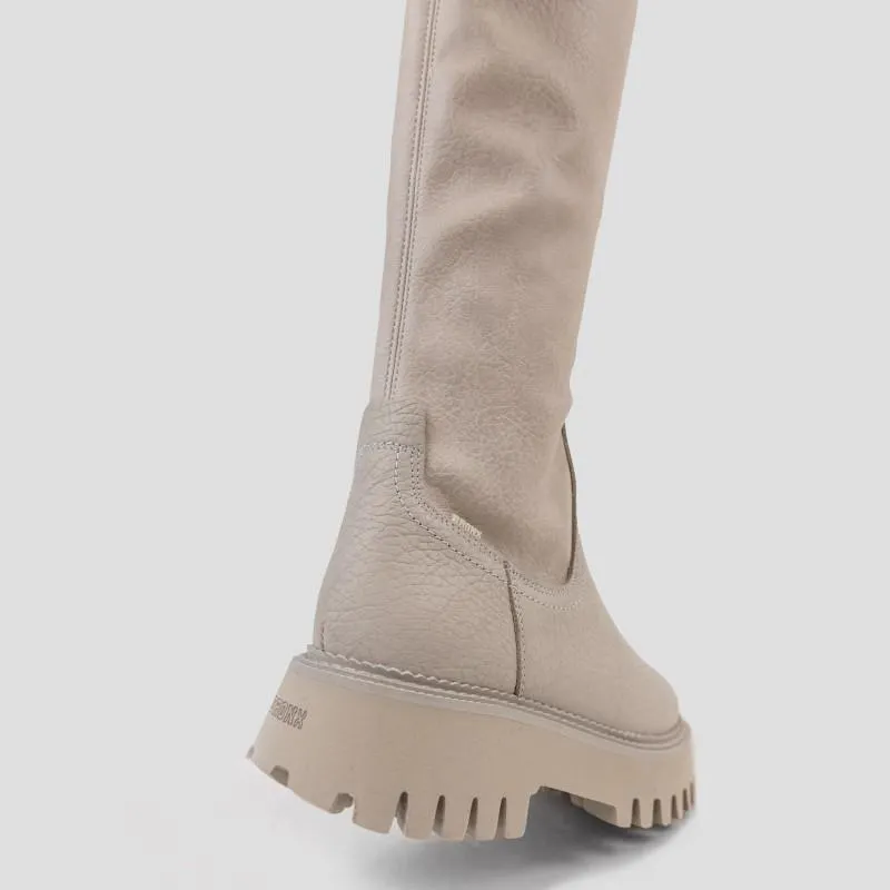 Groovy Stretch High Winter White Boots