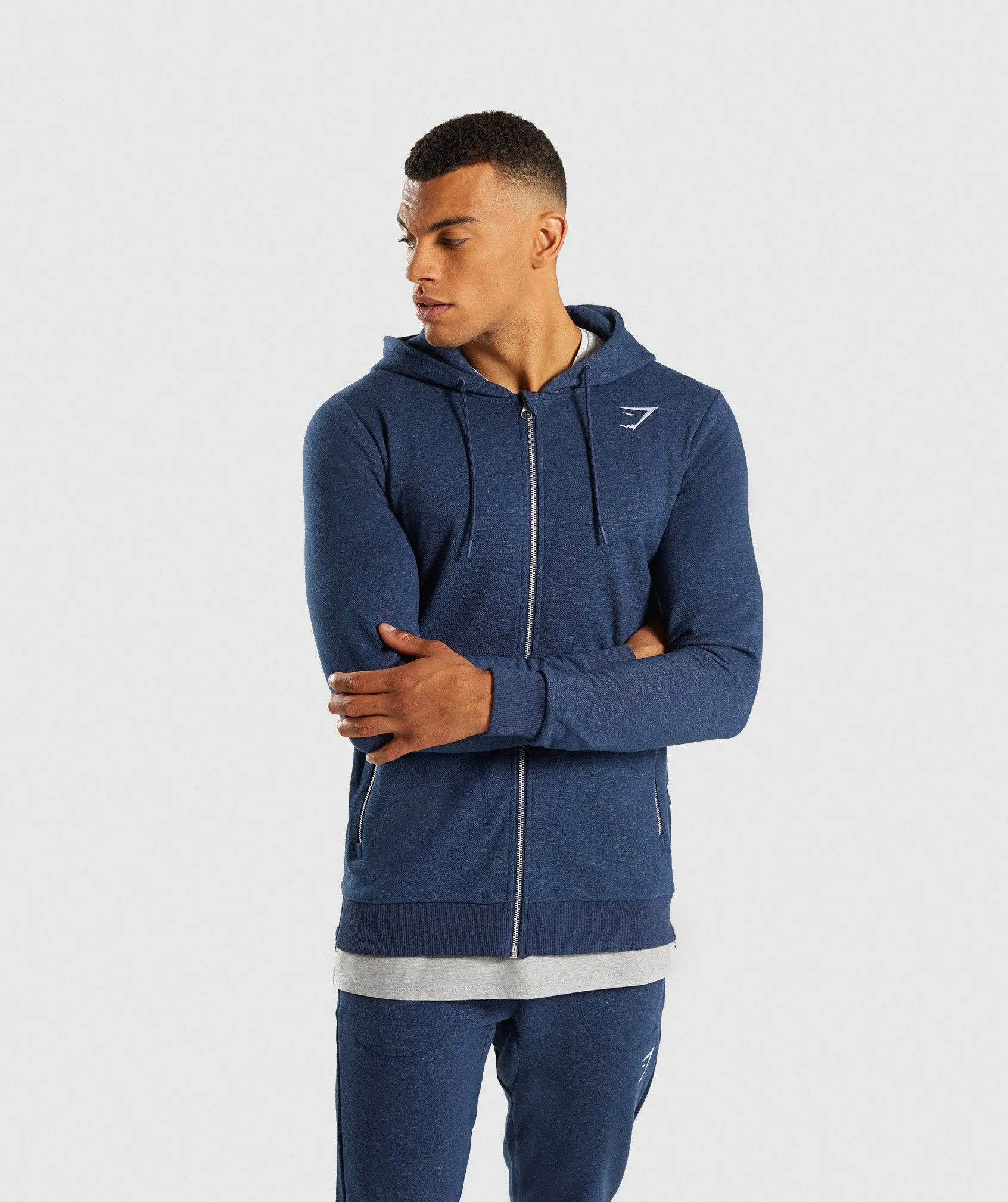 Gymshark Adapt Zip Hoodie - Sapphire Blue Marl