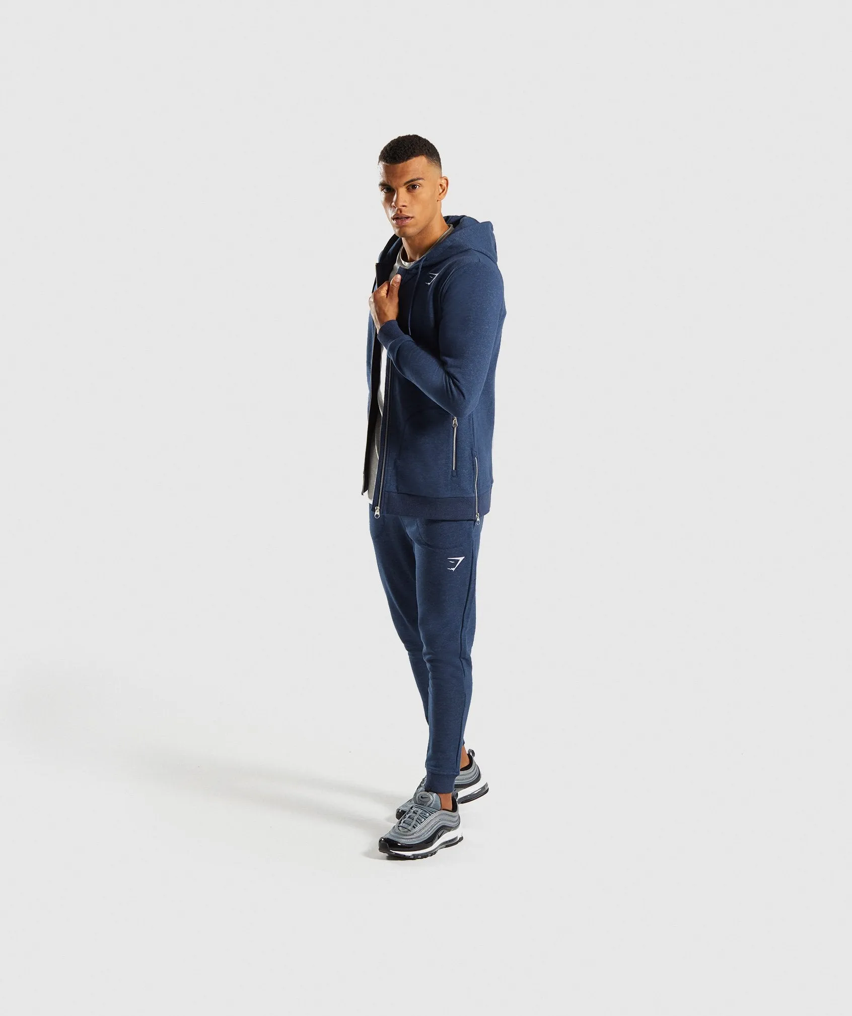 Gymshark Adapt Zip Hoodie - Sapphire Blue Marl