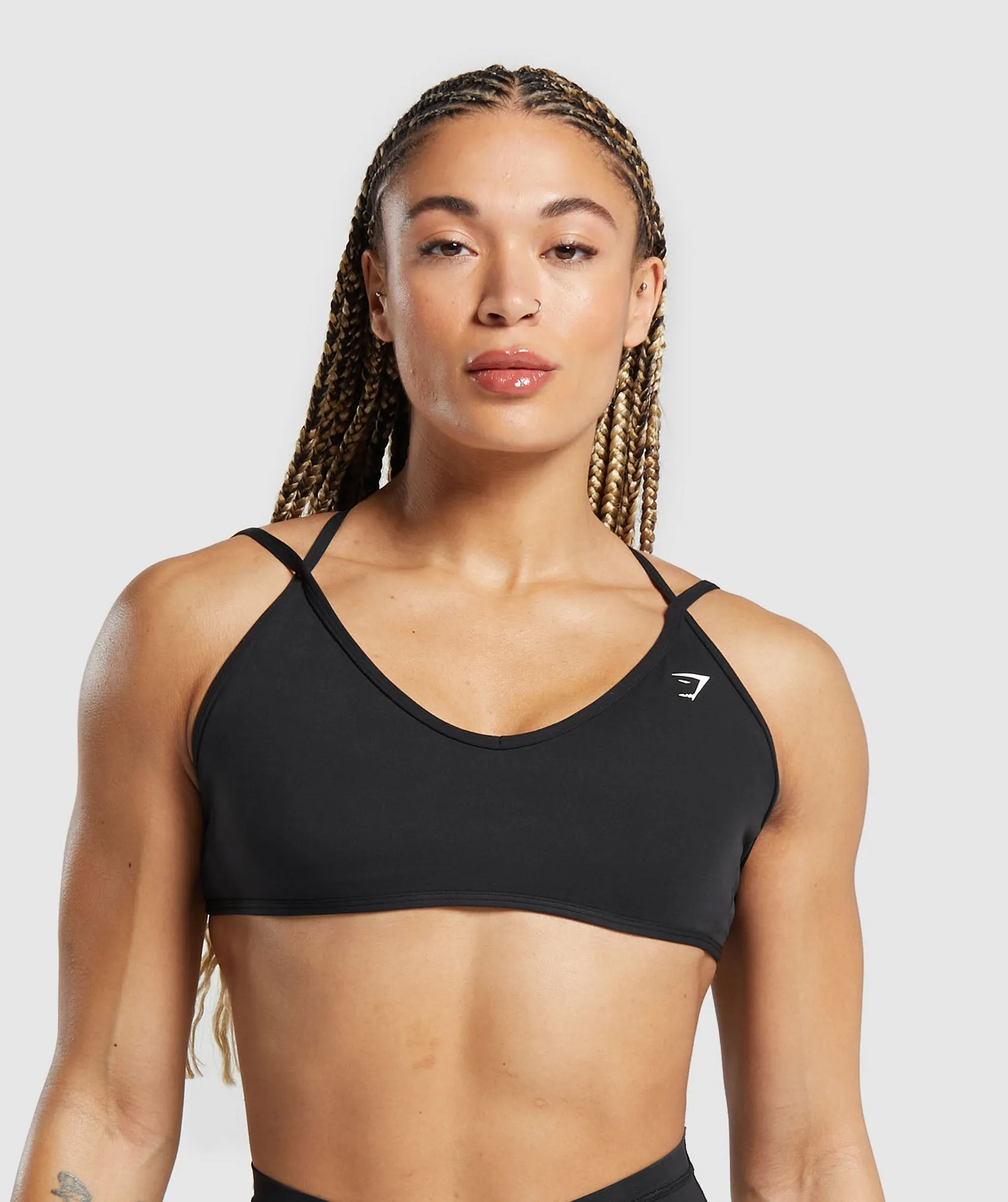 Gymshark Back Gains Sports Bra - Black