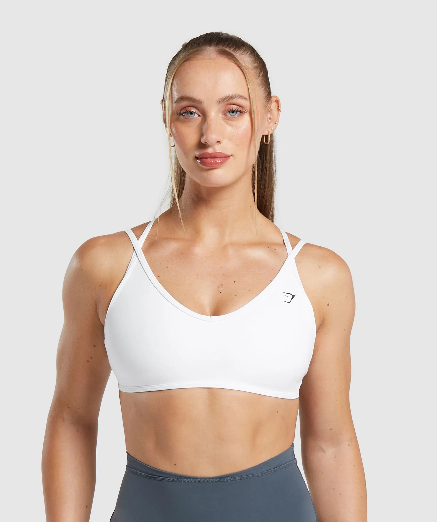 Gymshark Back Gains Sports Bra - White