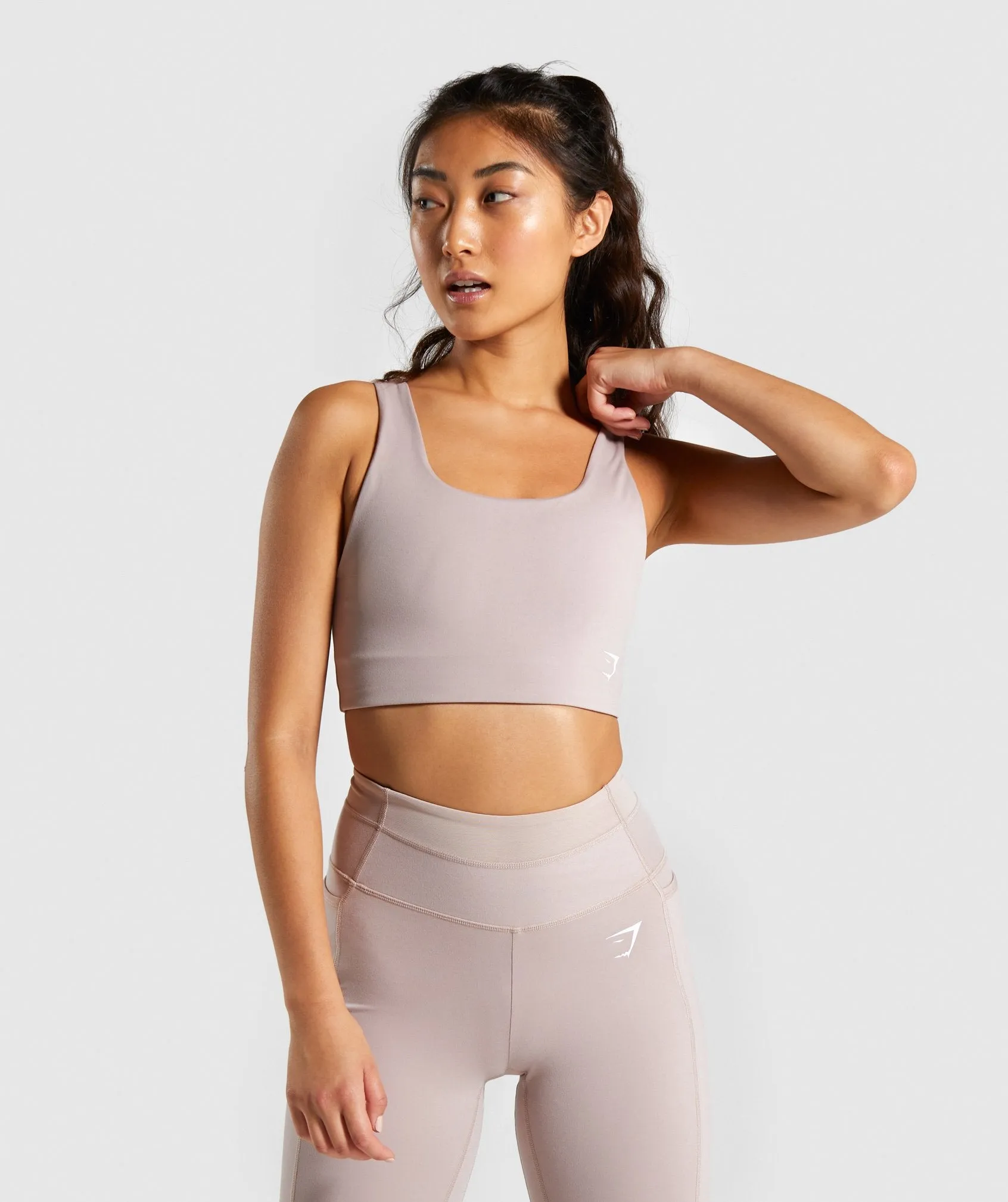 Gymshark Dreamy Sports Bra - Taupe/White