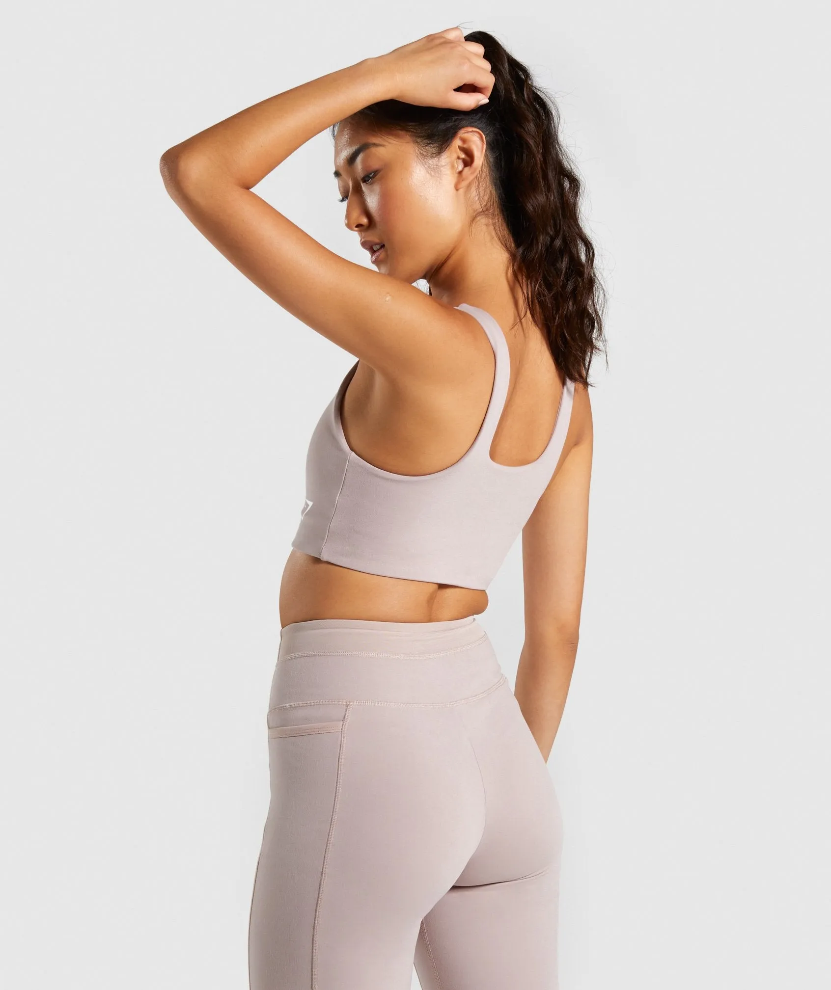 Gymshark Dreamy Sports Bra - Taupe/White