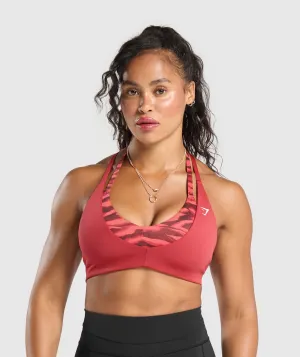 Gymshark Power x T Back Sports Bra - Varsity Pink