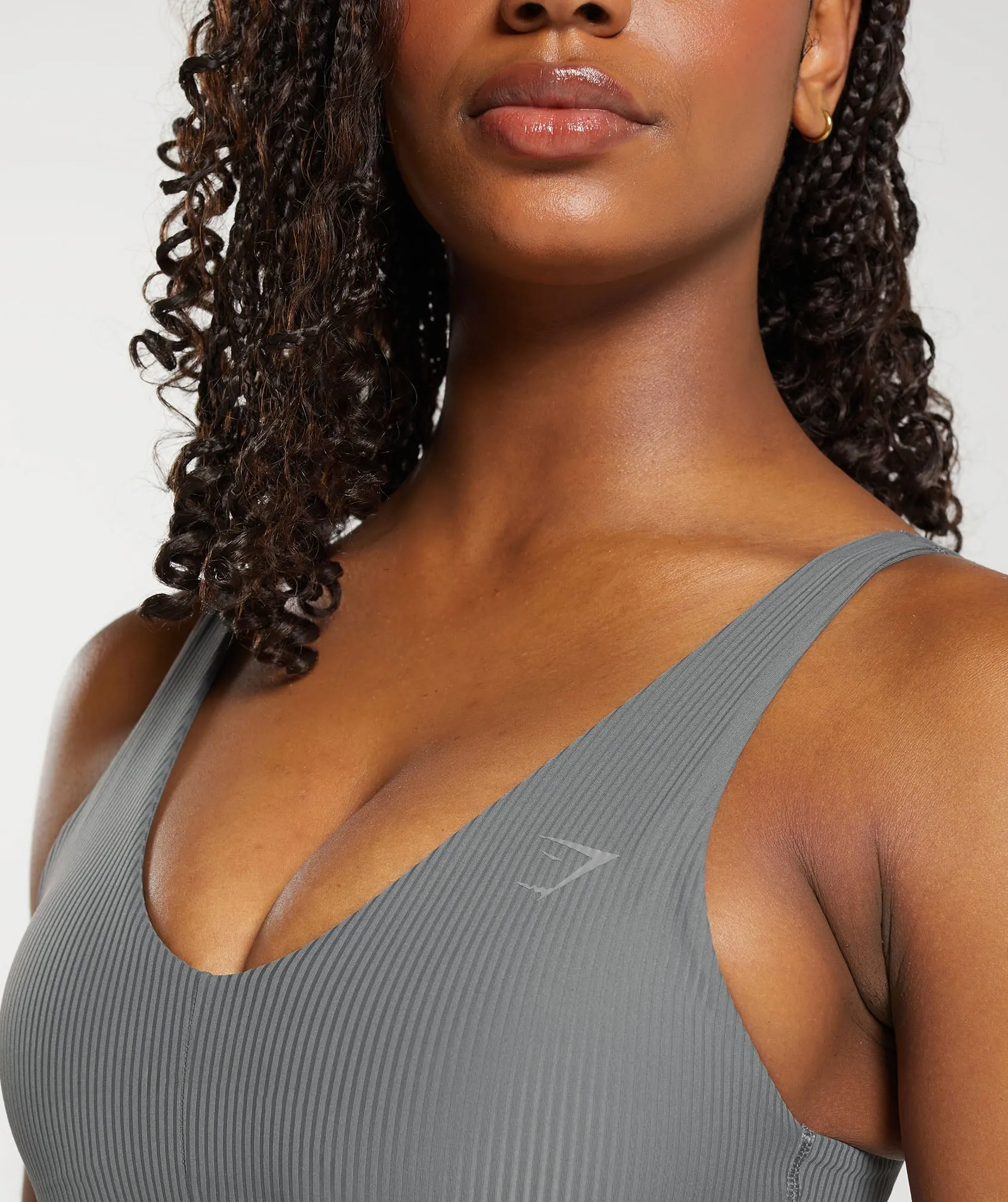 Gymshark Ribbed Sports Bra - Brushed Grey