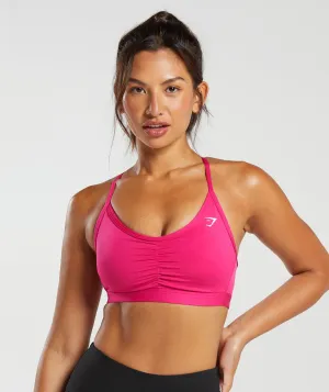 Gymshark Ruched Sports Bra - Bold Magenta