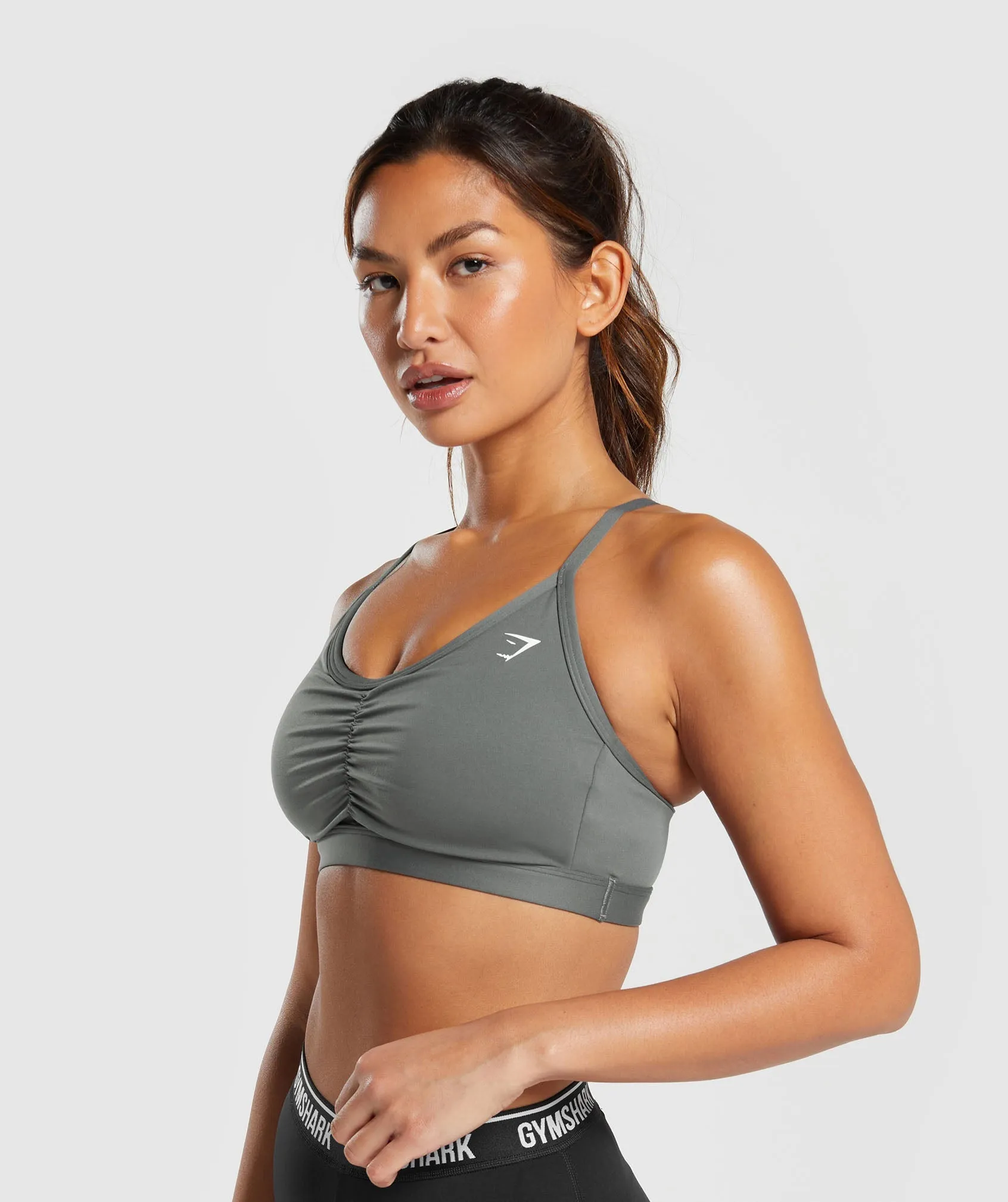 Gymshark Ruched Sports Bra - Brushed Grey