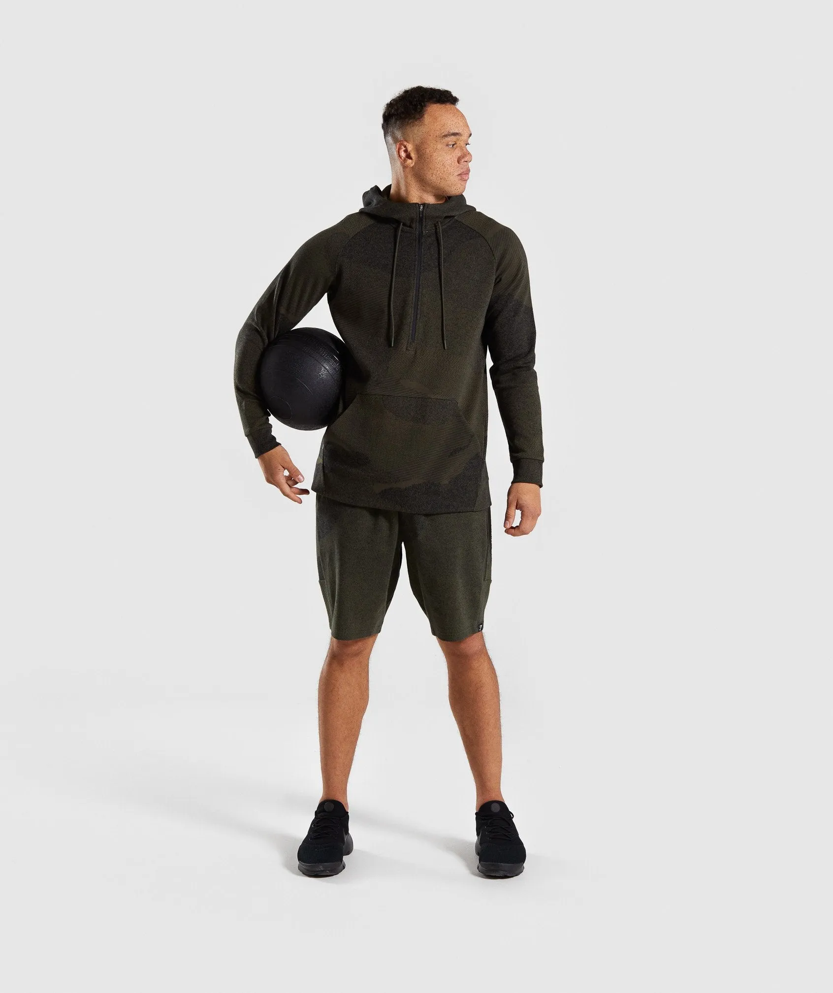 Gymshark Ultra Jacquard Pullover - Woodland Green