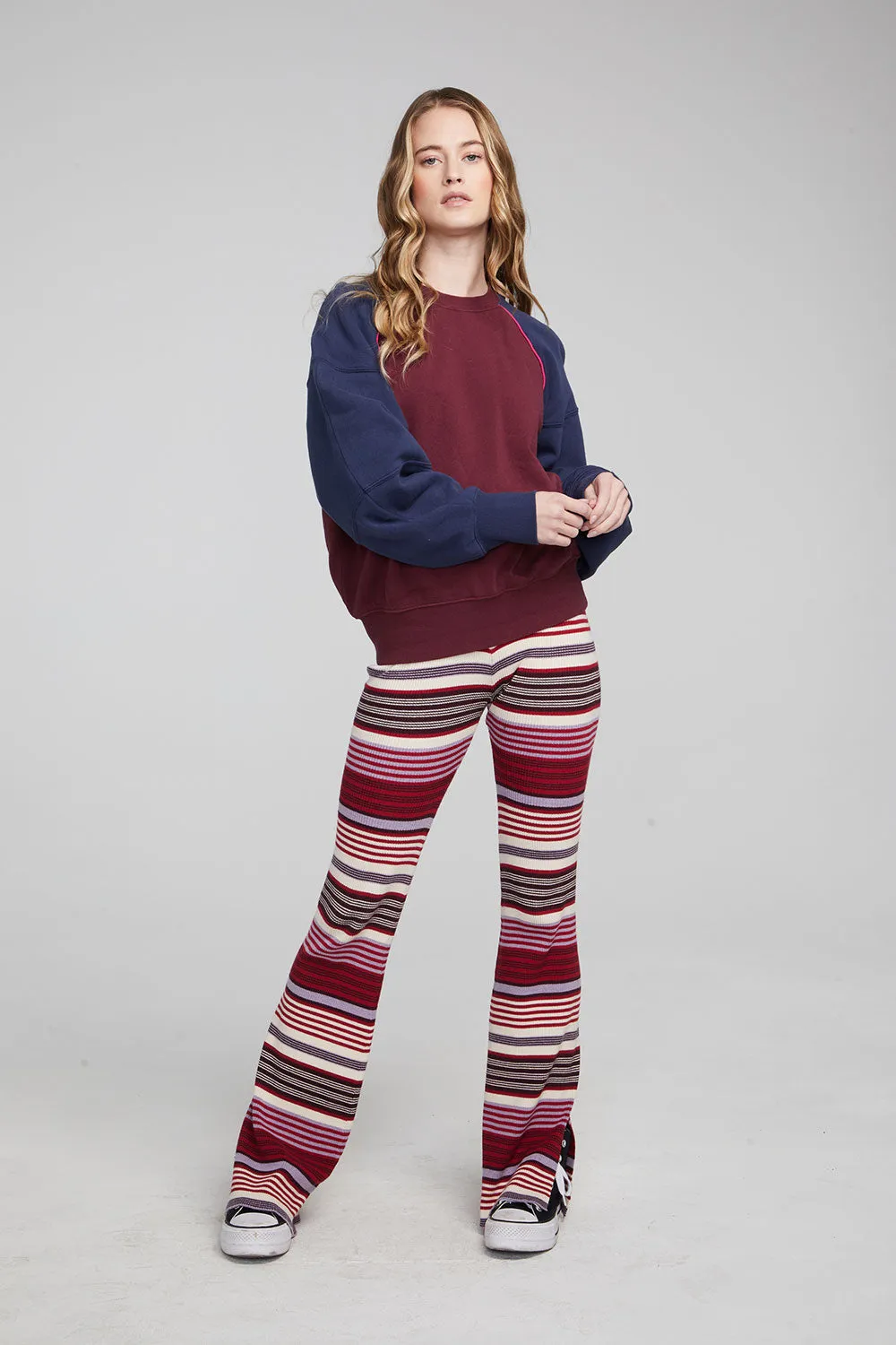 Harvard Wine Red and Mood Indigo Pullover