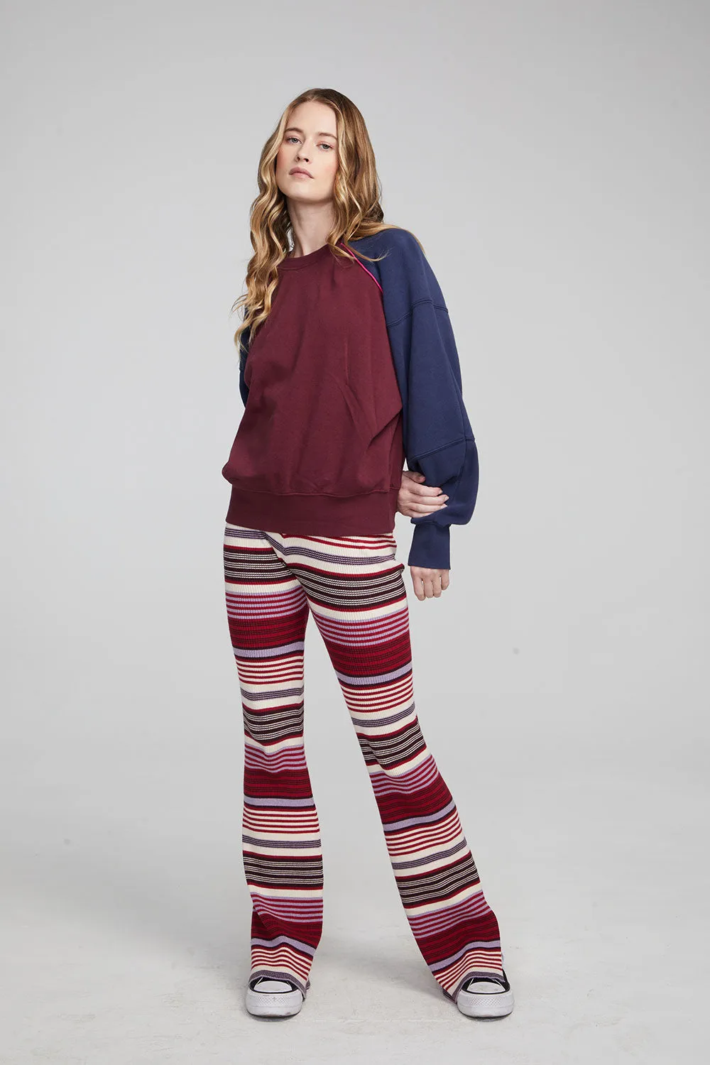 Harvard Wine Red and Mood Indigo Pullover