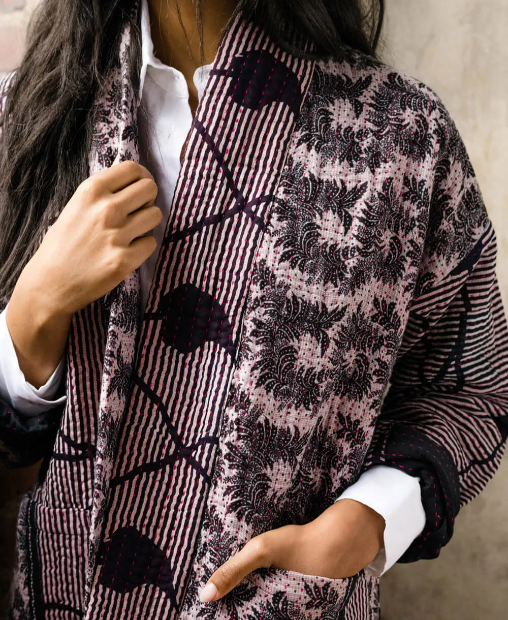 Kantha Quilted Jacket - No. 230624 - Extra Large