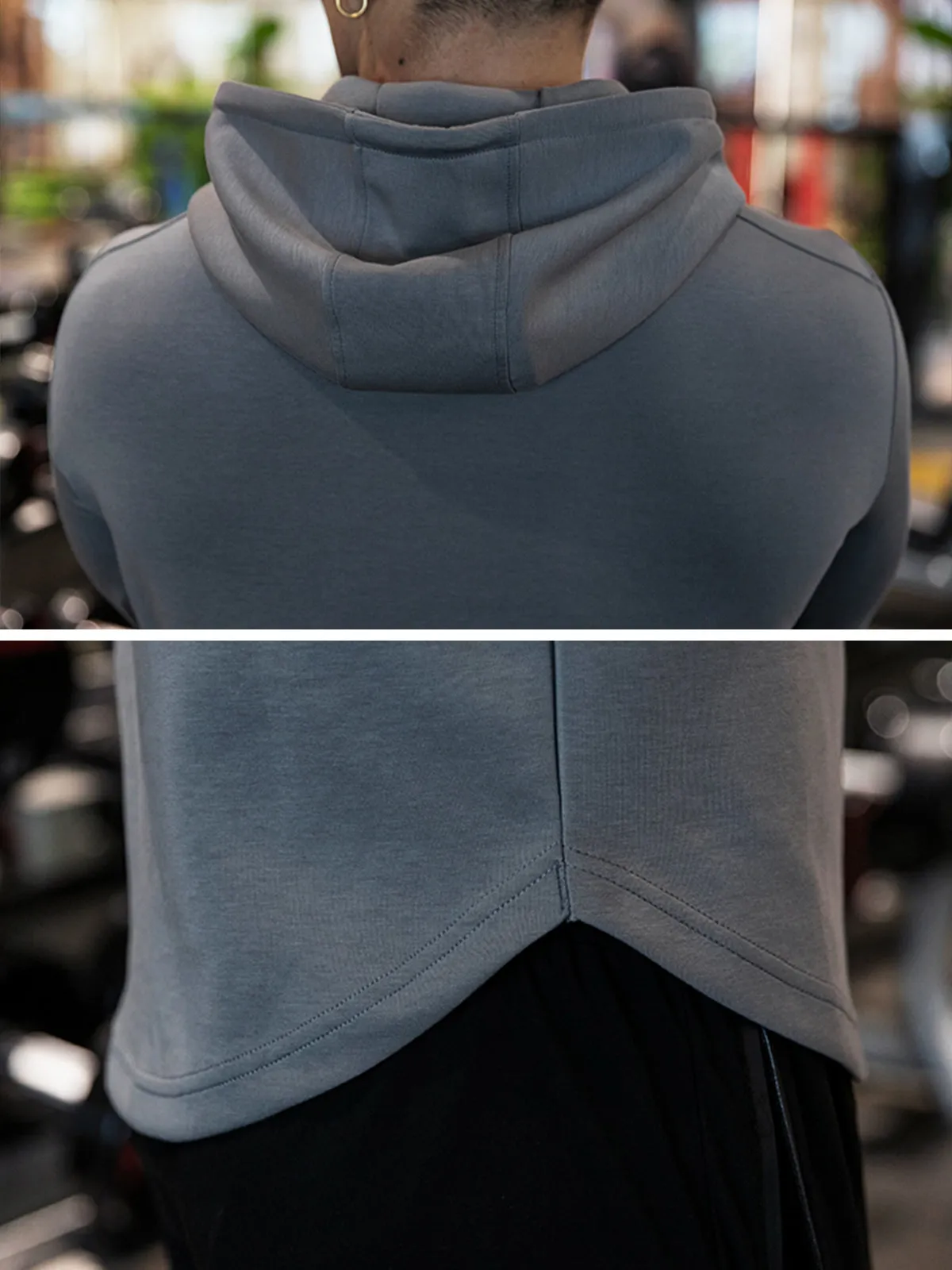 Kore Curve hem Hoodie Muscle fit Workout Heat Gear