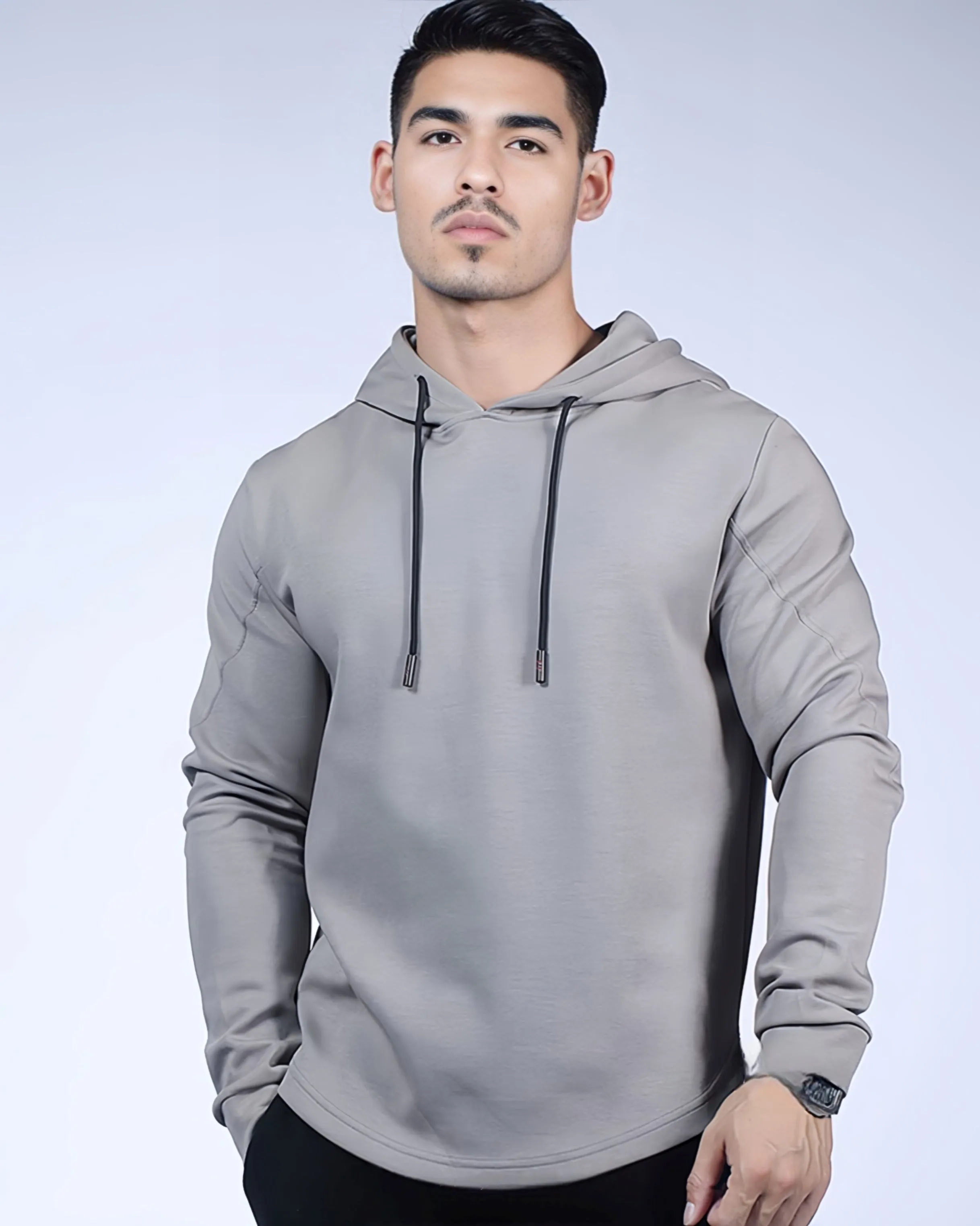 Kore Curve hem Hoodie Muscle fit Workout Heat Gear