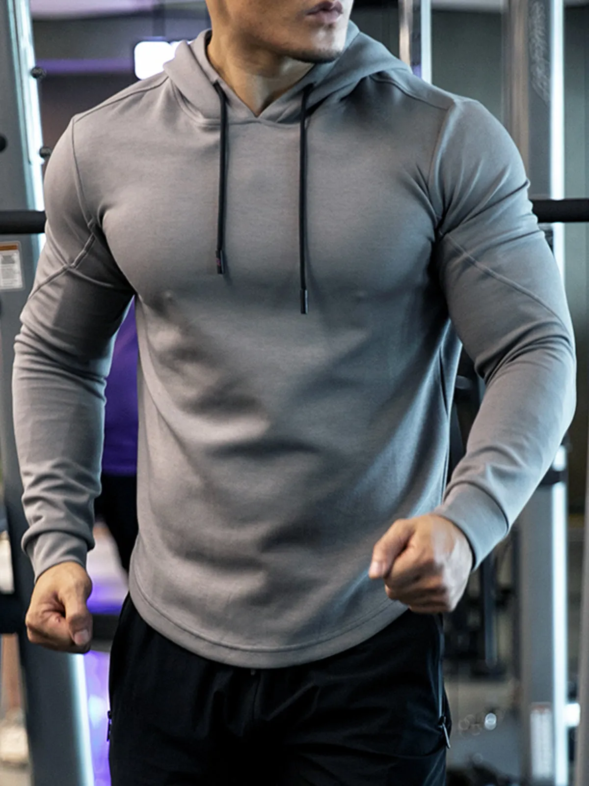 Kore Curve hem Hoodie Muscle fit Workout Heat Gear