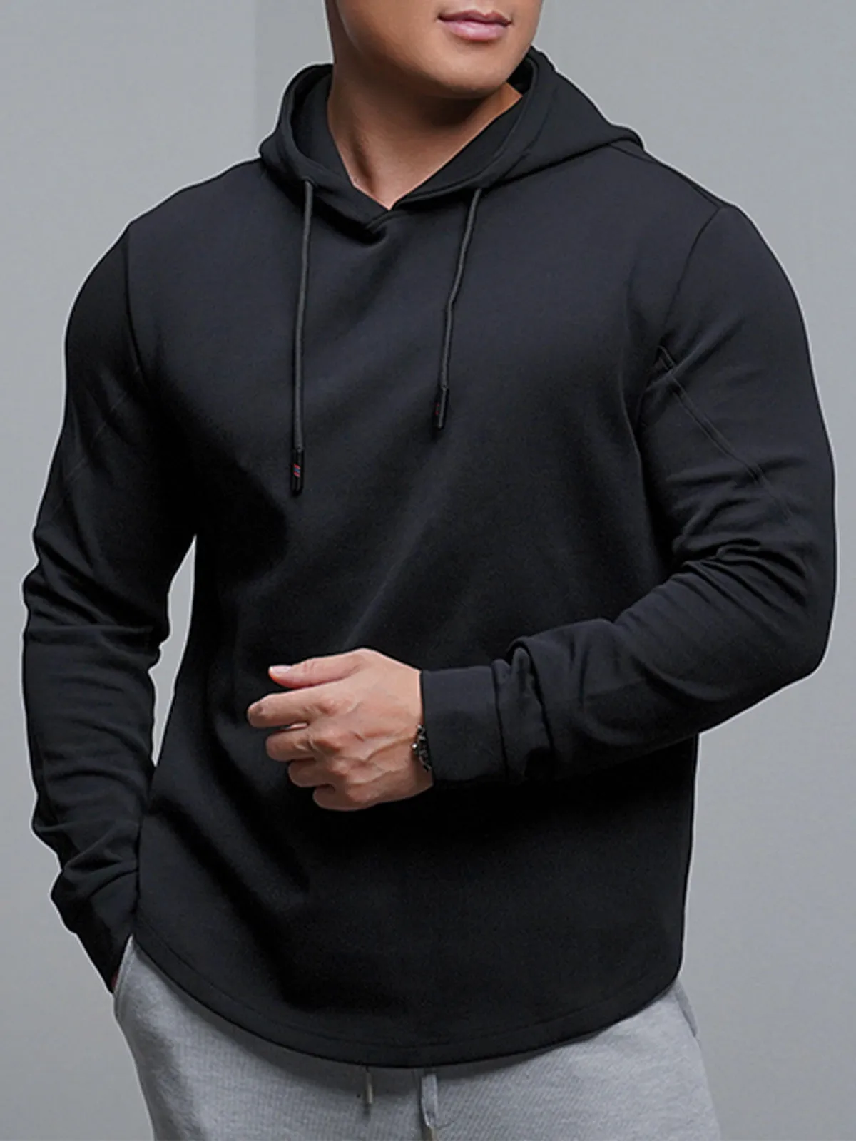 Kore Curve hem Hoodie Muscle fit Workout Heat Gear