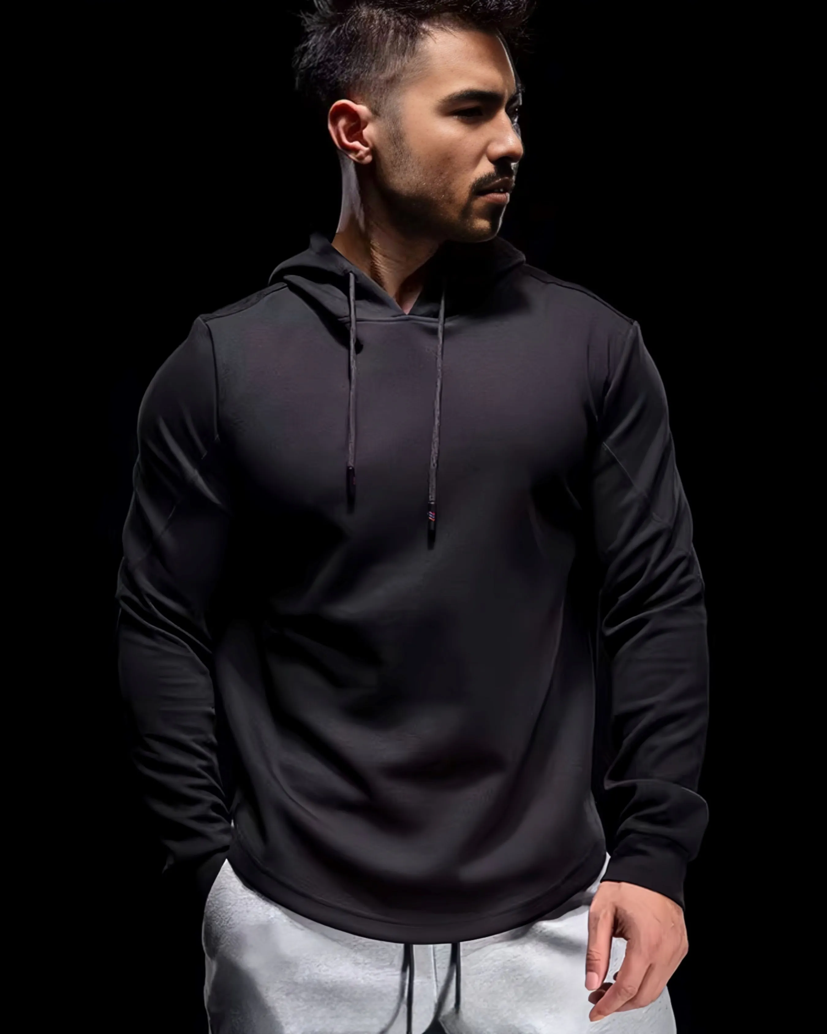 Kore Curve hem Hoodie Muscle fit Workout Heat Gear