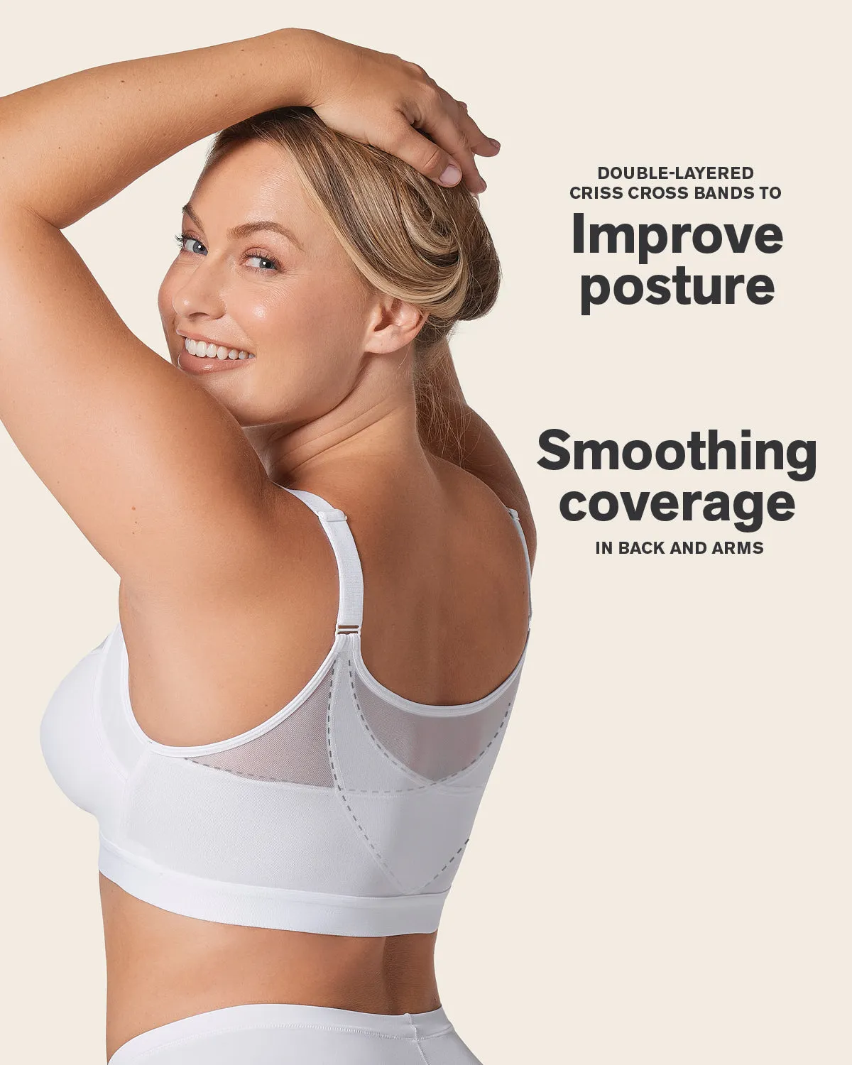 Lightly Lined Wireless Posture Corrector Bra