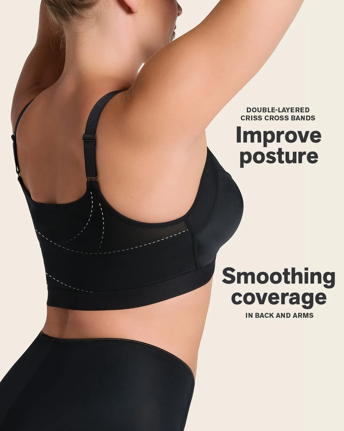 Lightly Lined Wireless Posture Corrector Bra