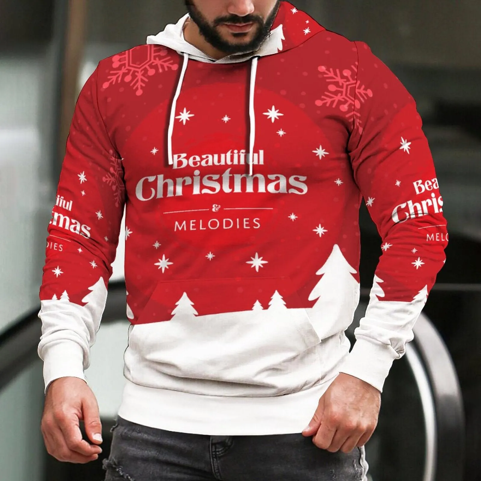 Men's clothes 2023 Christmas hoodies Santa Casual