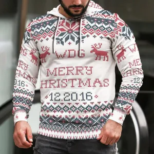 Men's clothes 2023 Christmas hoodies Santa Casual